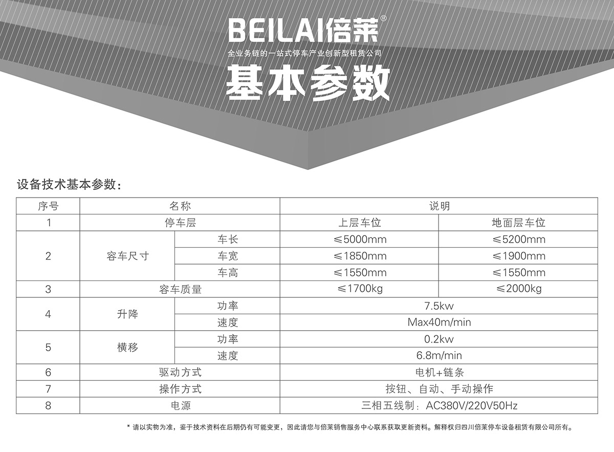 機(jī)械停車庫PSH梳齒交換升降橫移立體停車基本參數(shù).jpg